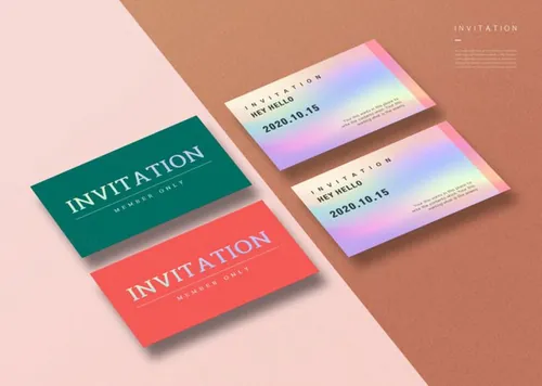 绚丽多彩的名片样机智能展示模板01