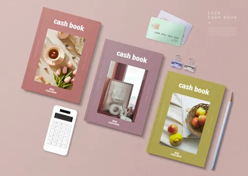 一组清新的笔记本画册图册样机贴图展示模板01