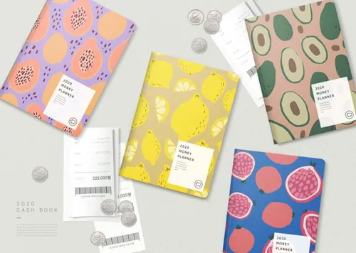 一组清新的笔记本画册图册样机贴图展示模板3