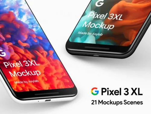 谷歌像素3 XL模型 Google Pixel 3 XL Mockups