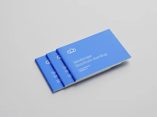 高端画册手册设计提案样机PSD模板素材 Landscape brochure mockup