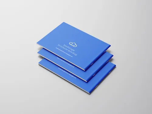 高端画册手册设计提案样机PSD模板素材 Landscape brochure mockup