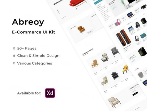 电子商务用户界面工具包Abreoy E-Commerce UI Kit