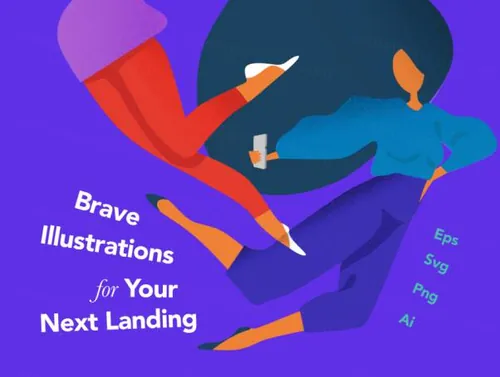 有趣的勇敢的运动插图Brave Illustrations