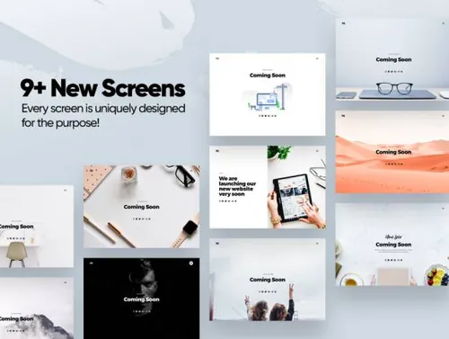 一套即将推出计划的商务模板Coming Soon Template