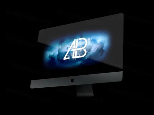 苹果电脑贴图样机PSD模板iMac Pro PSD Mockup