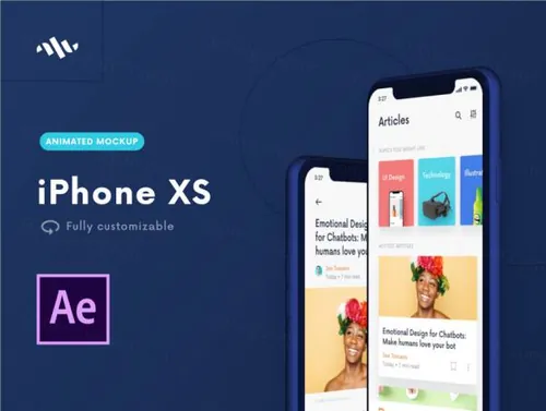 有质感的动画模型iPhone XS - Animated mockup