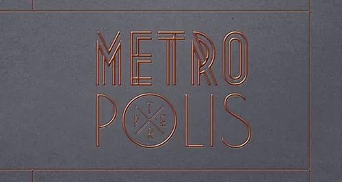 Metropolis Psd Text Effect 玫瑰金