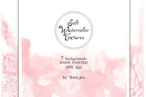 软水彩影子纸背景纹理素材 Soft Watercolor