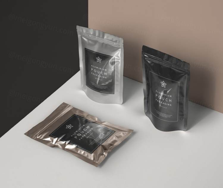 金属箔包装样机 Psd Metal Foil Packaging Mockup Vol2