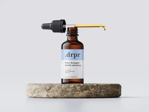 美容医疗精油滴管瓶包装设计样机PSD模板 Dropper Bottle Mockup 样机