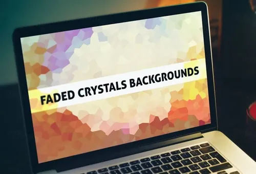 多边形背景纹理素材 70 Faded Crystals