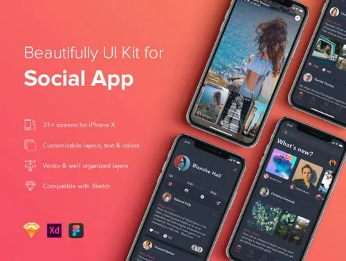 社交应用程序用户界面工具包Zingo Social App UI Kit