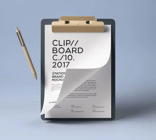 Psd剪贴板文具样机 Psd Clipboard Stationery Mockup Vol2