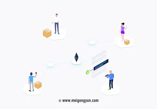 区块链元素等距图形插图矢量设计素材Blockchain Iso Graphic