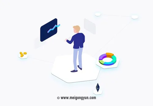 区块链元素等距图形插图矢量设计素材Blockchain Iso Graphic