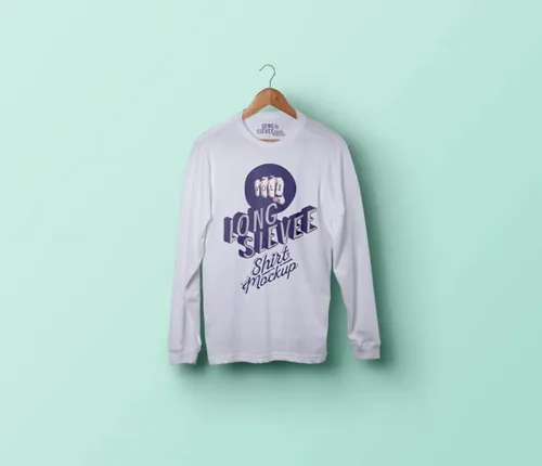 长袖服装贴图PSD模板Psd Long Sleeve T-Shirt Mockup