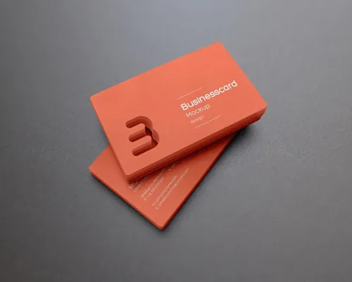 高端企业名片设计效果图样机 Psd Business Card Mock-Up Vol23