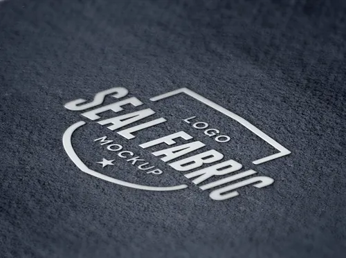 纺织物徽标logo贴图样机PSD模板Fabric Logo Mock-Up Template