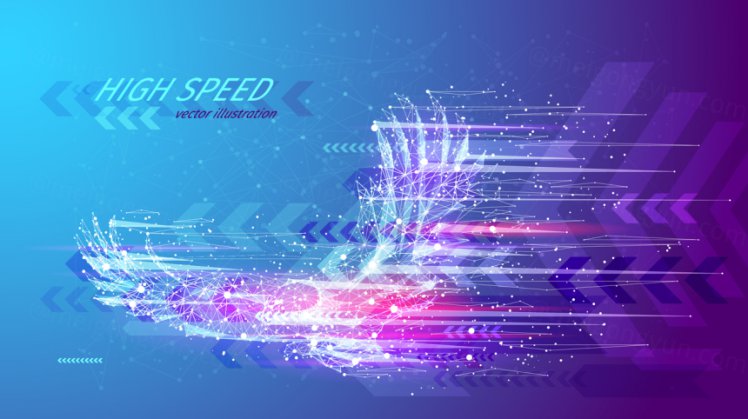 高速飞行的概念雄鹰 星云空间概念 快速矢量线框概念设计 High speed concept