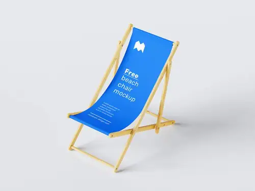 沙滩椅海滩广告宣传提案样机PSD模板 Beach Chair Mockup 样机模版