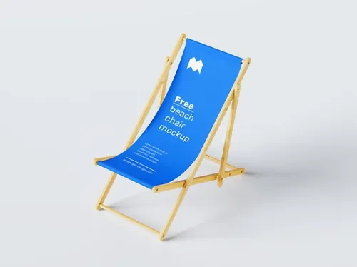 沙滩椅海滩广告宣传提案样机PSD模板 Beach Chair Mockup