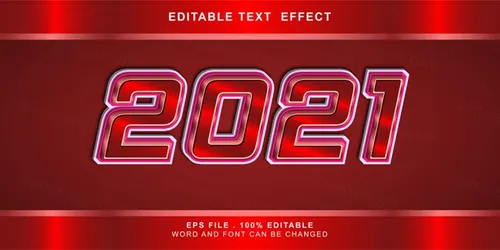 红色三维立体特效字体文本特效可编辑EPS矢量模板素材3d editable text style effect