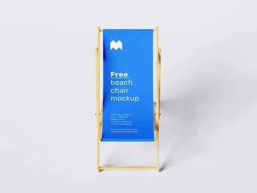 沙滩椅海滩广告宣传提案样机PSD模板 Beach Chair Mockup 样机模版