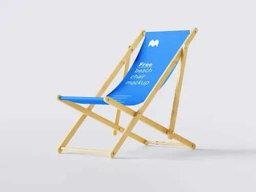 沙滩椅海滩广告宣传提案样机PSD模板 Beach Chair Mockup 样机模版