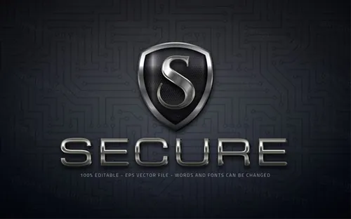 三维立体金属特效字体文本特效可编辑EPS矢量模板素材3d editable text style effect