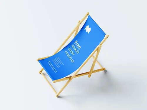 沙滩椅海滩广告宣传提案样机PSD模板 Beach Chair Mockup