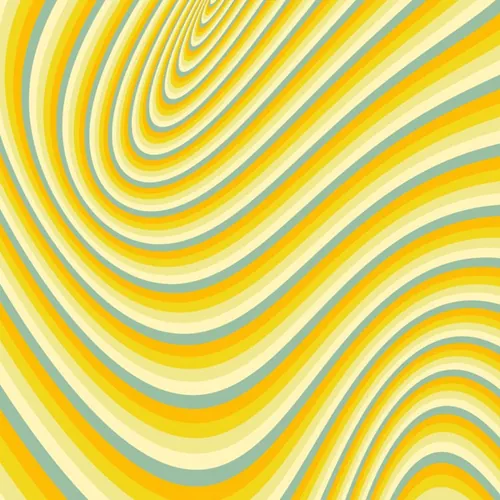 柠檬黄波浪液化效果矢量抽象线条纹理