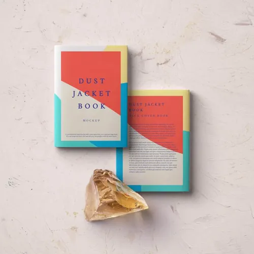 书本保护套样机 Psd A5 Dust jacket Book Vol1