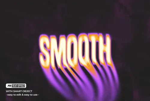 高质量酸性艺术迷幻液化流体文字特效PSD模板素材 Melti