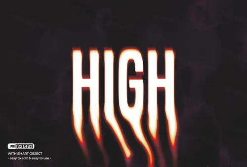 高质量酸性艺术迷幻液化流体文字特效PSD模板素材 Melti