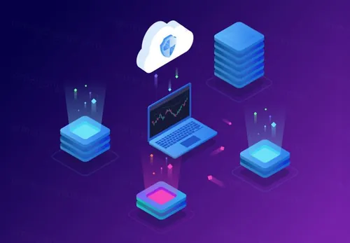 金融比特币区块链加密货币主题等距矢量AI插图Isometric Illustrations 02
