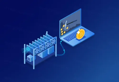 金融比特币区块链加密货币主题等距矢量AI插图Isometric Illustrations 05