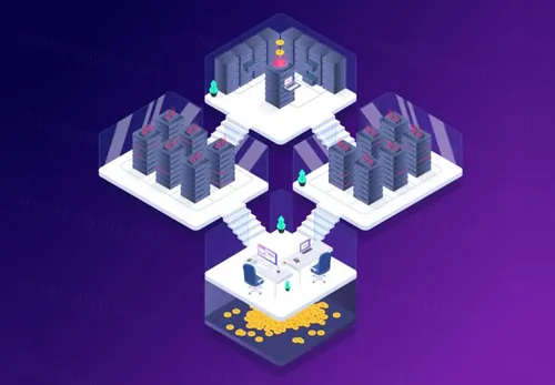 金融比特币区块链加密货币主题等距矢量AI插图Isometric Illustrations 10