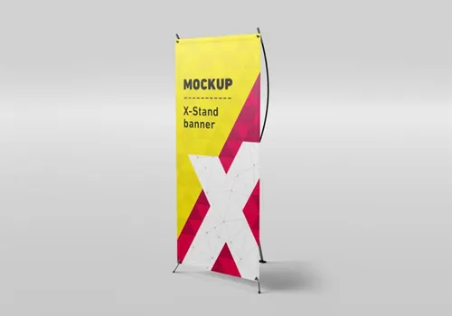 x展架banner设计贴图展示模版 X-Stand Banner Mockup