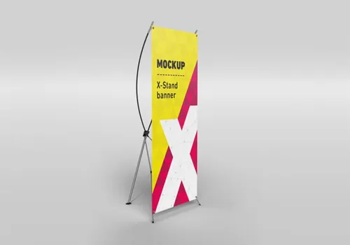 x展架banner设计贴图展示模版 X-Stand Banner Mockup