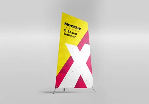 x展架banner设计贴图展示模版 X-Stand Banner Mockup