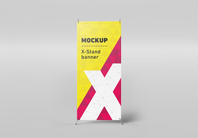 x展架banner设计贴图展示模版 X-Stand Banner Mockup