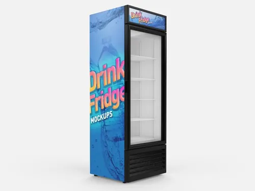 Drink Fridge Refrigerator Mockups Vol001 冰箱贴图设计模版
