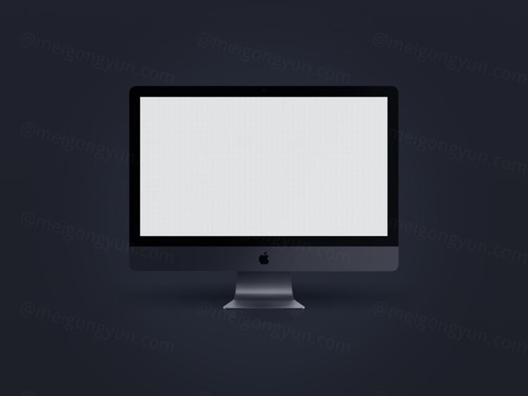 苹果电脑贴图样机PSD模板iMac Pro 2017 Dark Grey Front Mockup