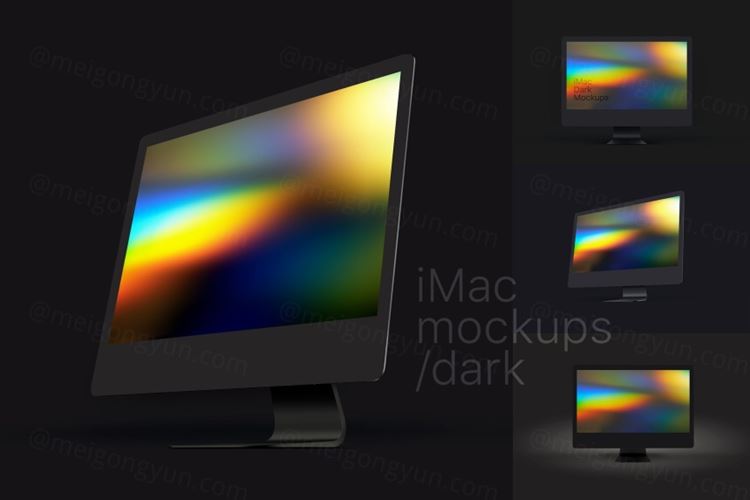 深色 iMac 苹果电脑样机下载