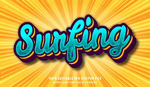 卡通三维立体特效字体文本特效可编辑EPS矢量模板素材3d text style effect