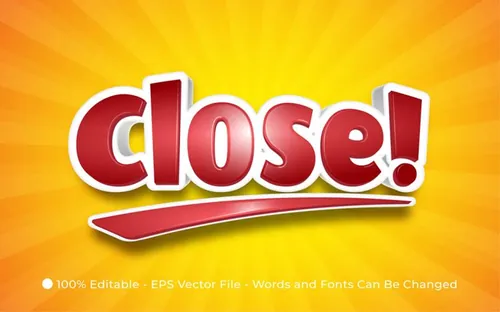 卡通三维立体特效字体文本特效可编辑EPS矢量模板素材3d text style effect