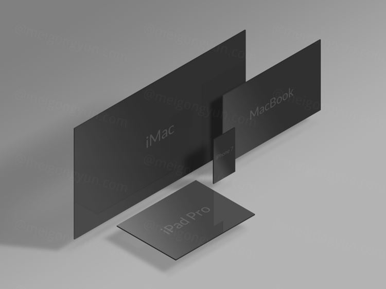 网页展示PSD模板iScreens Free Responsive Mockup Template