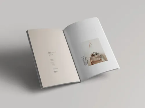 杂志内页排版设计前视图样机  Simple Magazine Mockup