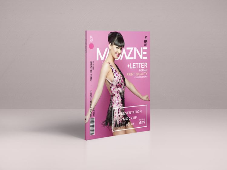 书籍杂志封面贴图样机PSD模板Psd Magazine Mockup Vol025
